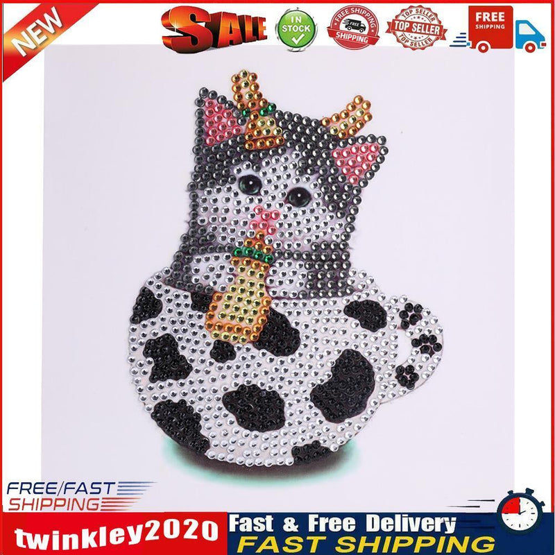 Greeting Cards Cat Special Shaped Bright Diamond Painting DIY Kit (KP001) Newly