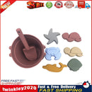 Summer Beach Toys Animals Shape for Kids Silicone Sandbox Set (Dark Red) Newly