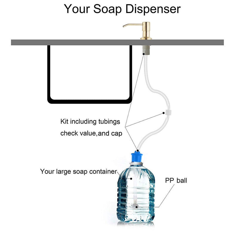 Liquid Soap Dispenser Extension Tube Kit Pump Head for Kitchen Sink Accessories