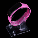 LED Silicone Bracelet Digital Children Men Women Sport Wrist Watch (Rose)