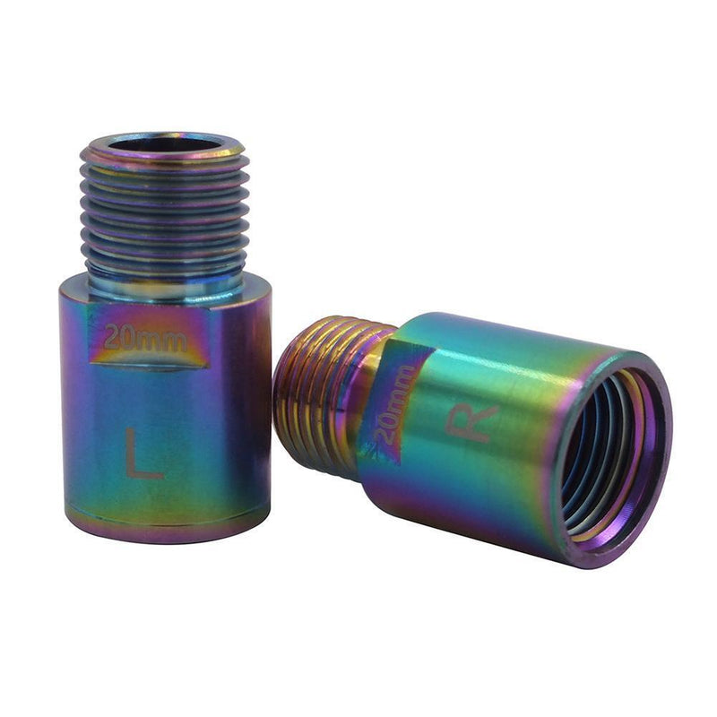 Bike Pedal Extender Extension Bolts Spacers Axle Crank Pedal (Colorful)