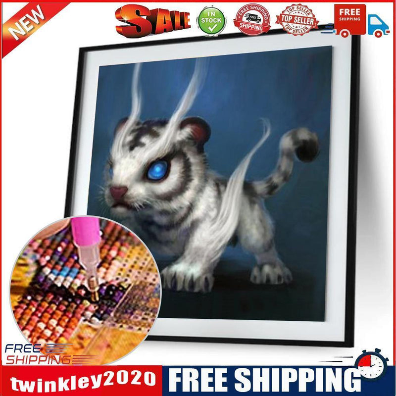 5D DIY Diamond Painting Cartoon Tiger Cross Stitch Embroidery Rhinestones