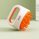 Silicone Scalp Head Massager Comb Handheld Hair Washing SPA Brush (Orange) Newly