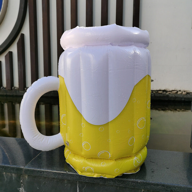 Inflatable Beer Mugs Coolers Summer Beach PVC Cold Drinks Party Supplies Newly