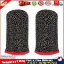 2pcs 24-Stitch Mobile Game Finger Cover Anti-Sweat Anti-Skid (Black Red) Newly