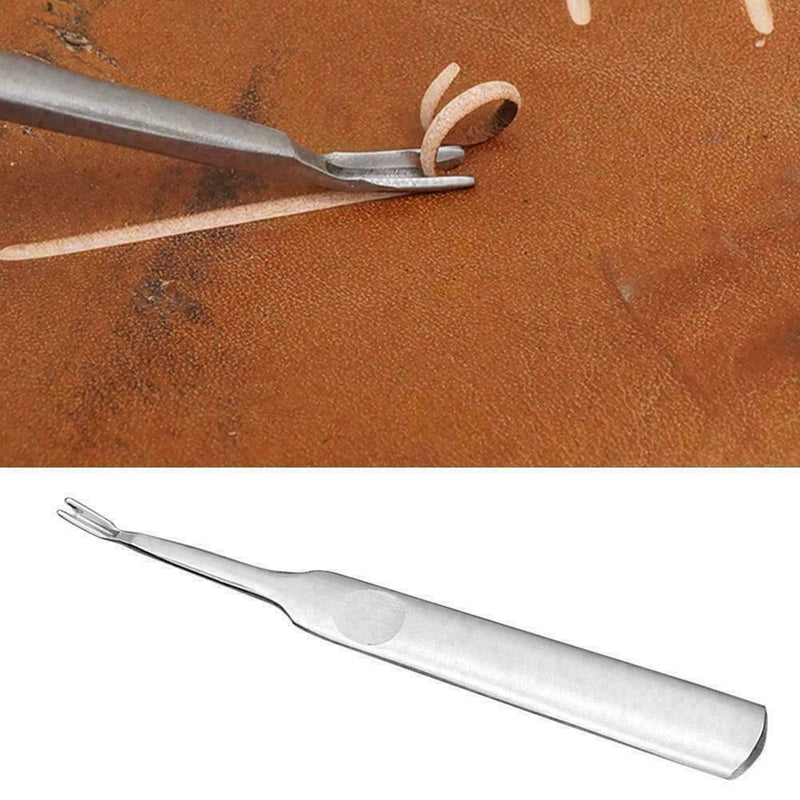 Steel U-shaped Leather Groover Hand Leather Edge Skiving Groover M1G2 Craft N6W3