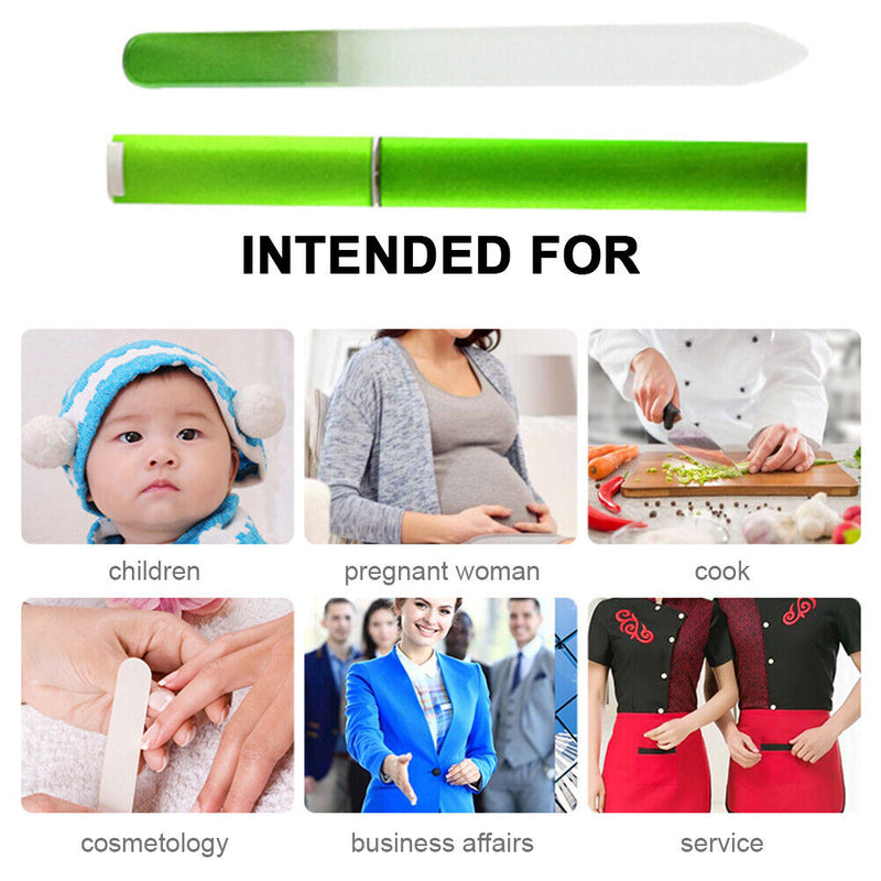 Glass Nail File Block Durable Nail Polish Sanding Buffer Strips Polishing Tools