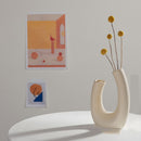 Vase Ceramic Art Flower Vase Home Decoration Tabletop Ornaments White Ceramic
