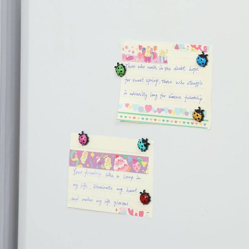Whiteboard Message Holder Ladybug Refrigerator Decoration Fridge Magnets