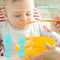 Baby Silicone Training Feeding Spoon Toddlers BPA-free Tableware (Cyan) Newly