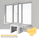 Aluminum Door Window Lock Restrictor Children Security Safety Limit Key Lock