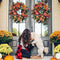 ??Last Day 50% Off ??Fall Peony And Pumpkin Wreath Year Round-Wreath
