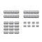 24pcs 6/8/24 Pin Cable Comb Organizer Clamp for 3.0-3.6mm PC Power Cables Wiring