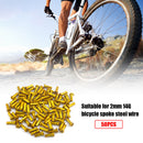 50pcs Metal Nipples for 14G 2mm Spokes MTB Mountain Bike Bicycle Cycling Parts