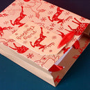 Bag With Handle Kraft Paper Gift Box Cake Package Christmas Gift Bags Elk