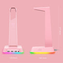 ONIKUMA Headset Display Stand ST-2 with 3 USB+Audio Port Holder (Pink) Newly