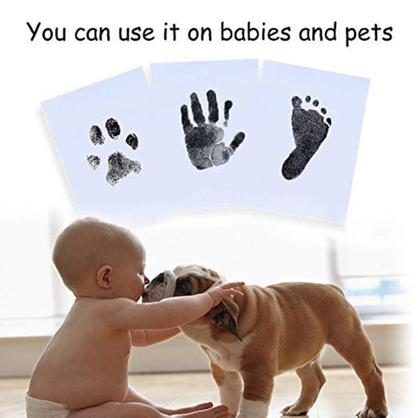 DIY Handprint Ornaments Non-Toxic Printing Oil Photo Frame Hand and Foot Print