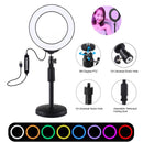 Stand Holder Video Light Kit LED Selfie Ring Light RGBW For YouTube Tik Tok