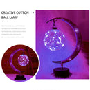 LED Globe Rattan Ball Lamp-Wrought Iron Rattan Hemp Ball Light (Purple) Newly