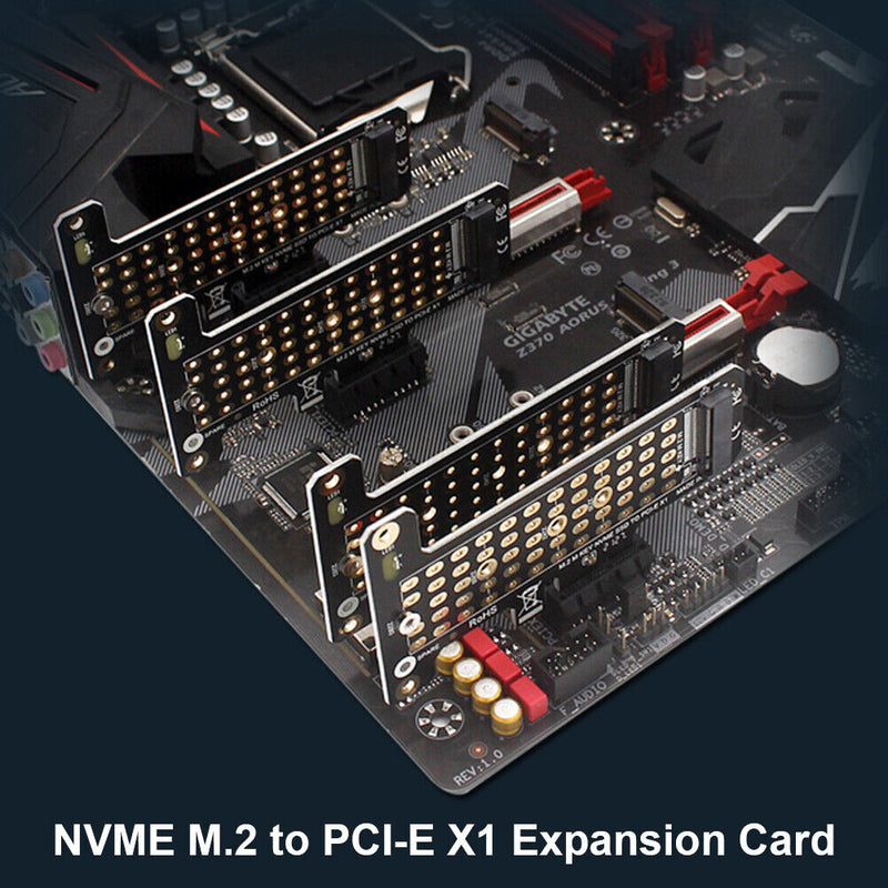 SSD M.2 NVME to PCI-E X1 Adapter Support PCI-E4.0/3.0 (Half-Height Baffle)