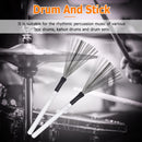 #A Metal Wire Drum Brush Sticks Wood Drum Musical Percussion Brushes for Beginne