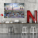 Canvas Paint By Numbers City Tower Oil Hand Painted Drawing Kit Home Decor