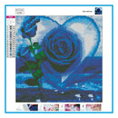 5D DIY Full Drill Diamond Painting Blue Rose Cross Stitch Embroidery Kits Newly