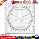 Multifunctional Rotatable Drawing Ruler Math Art Design Template (Black) Newly