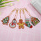 5pcs DIY Full Drill Special Shaped Diamond Painting Christmas Women Keyring