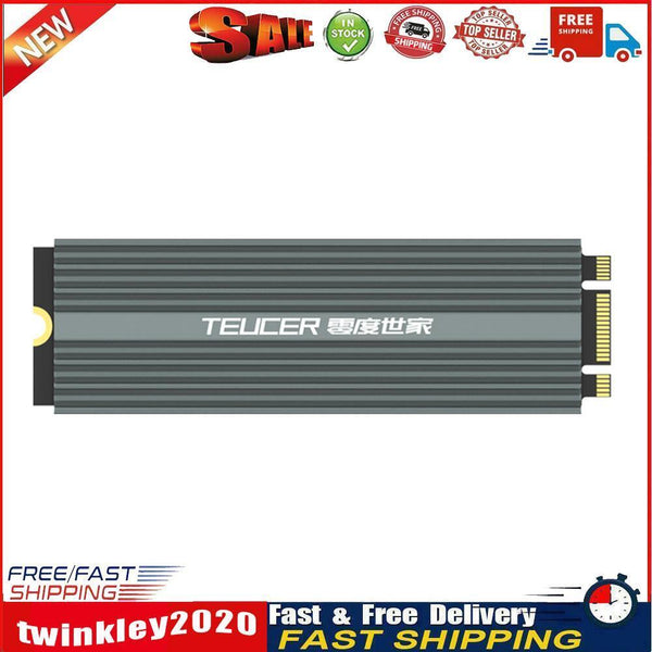 TEUCER M2-LD02 9mm Aluminum Alloy M.2 2280 SSD Heat Sink Heat Radiator Newly