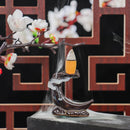 Chinese Style Buddhist Backflow Censer Fragrance Lamp Incense Burner Ceramic