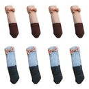 20pcs Cute Table Chair Leg Cover Foot Sock Floor Protectors (Beige+Brown)