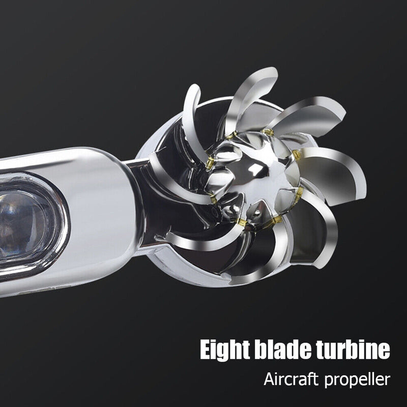 1 Pair LED Wind Powered Car DRL Front Grille Daytime Running Lights (White)