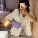 3pcs Casual Handbag Simple Nylon Daily Female Totes Shoulder Bags(Purple)