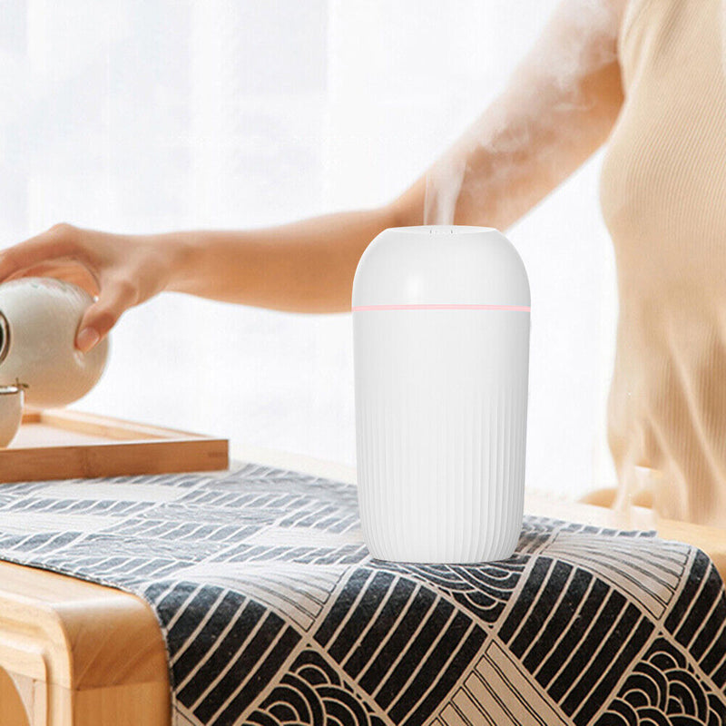 Multifunctional USB Air Humidifier Mini Ultrasonic Home Mist Maker (White)