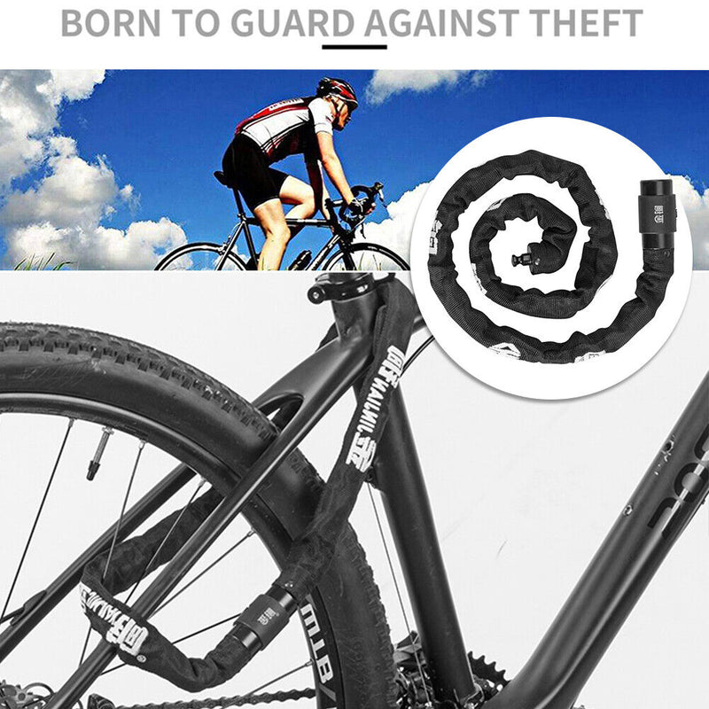 #A Security Anti-theft Lock with 2 Key Portable Motorcycle Cycling Bike Chain Lo