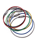 20pcs Stainless Steel Wire Keychain Screw Locking Gadget Cable Rope Keyring