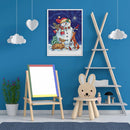 Midnight Snowman Full Cross Stitch 11CT Counted DIY Handmade Needlework Decor