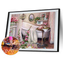 5D DIY Full Drill Diamond Painting Bathtub Cross Stitch Kit Home Wall Needlework