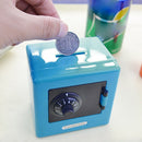 Money Boxes Combination Lock Coin Saving Storage Box Code Cash Case (Blue) Newly