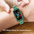 TPU Transparent Strap for HUAWEI HONOR Band 6 Soft Wristband Belt (Green) Newly