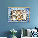DIY Diamond Painting Full Round Rhinestone Three Kittens