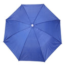 Anti-Rain Elastic Band Head Umbrella Hat Outdoor Sunscreen Tool(Royal Blue)