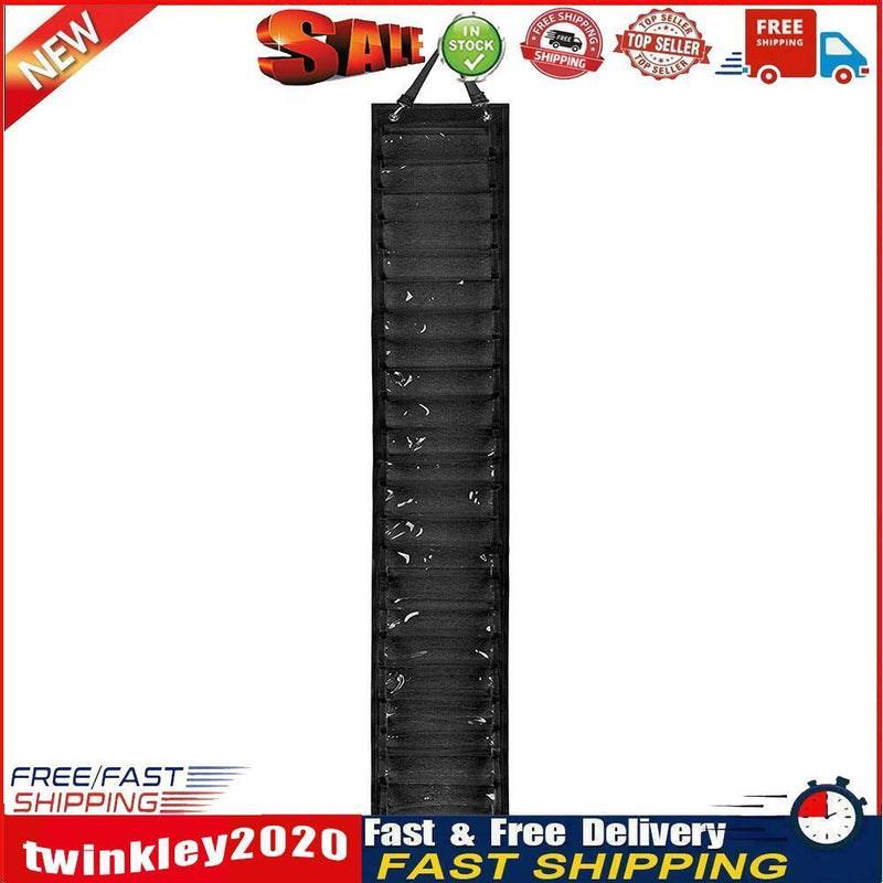 Vinyl Roll Holder 24 Grids Vinyl Organizer Wall Door Hanging Bag (Black) Newly