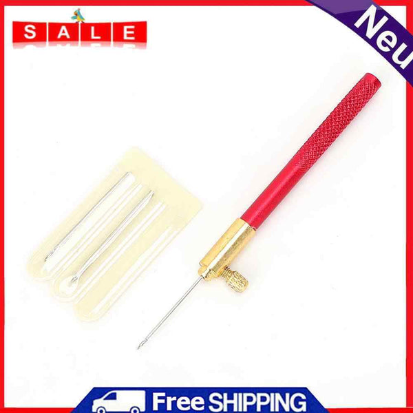 French Crochet Embroidery Drum Beading Hoop Hook with 3 Needles DIY Craft Set