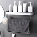 Adhesive Bathroom Shelves Organizer Shampoo Rack Bar Storage Rack Towel Shelf