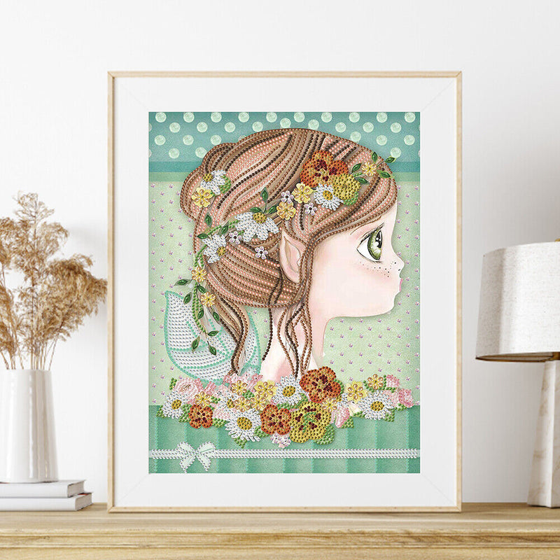 #A 5D Diamond Painting Elf Girl Partial Special Shape Drill DIY Home Decoration