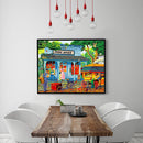 Street Coffee Shop Oil Paint By Numbers DIY Acrylic Painting on Canvas Craft Kit