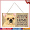 Door Sign Wood Lovely Dog Pattern Hanging Plaques for Dog House Decor Suppl #F