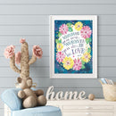 DIY Full Drill Round Rhinestone Drawing Letter Flower Painting Kit Room Decor